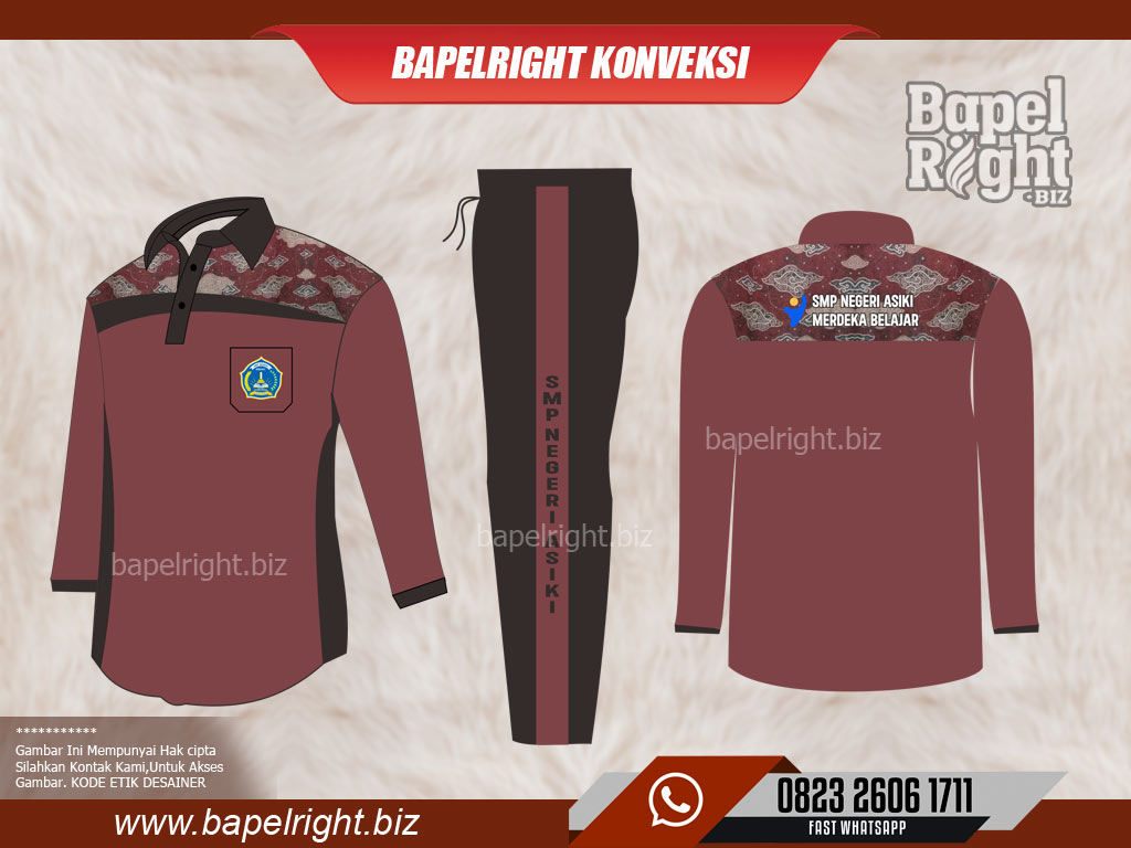 Kaos Olahraga Guru Kombinasi Batik