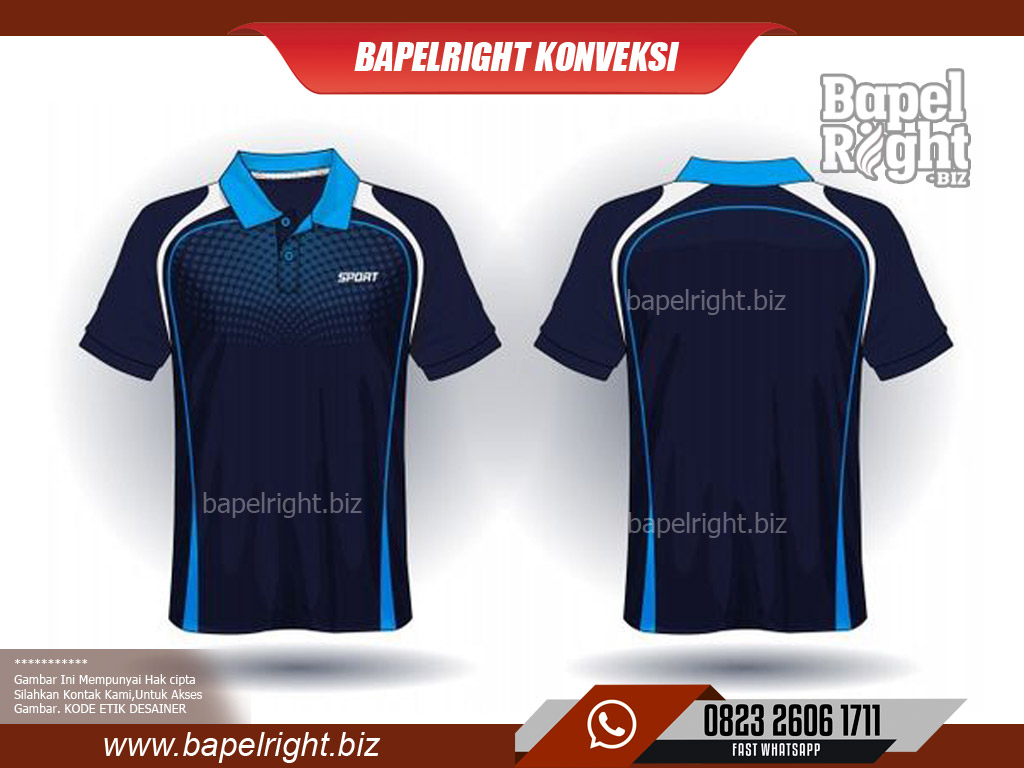 Warna Kaos Polo Biru Hitam