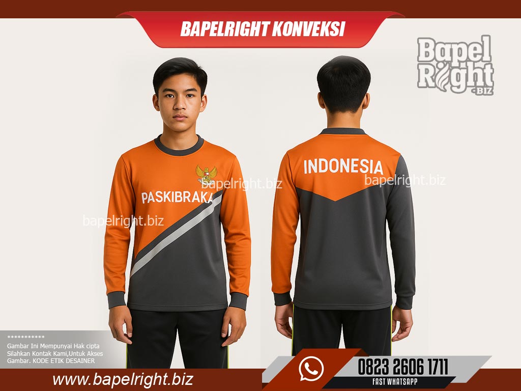 Baju Paskibra Lengan Panjang Orange