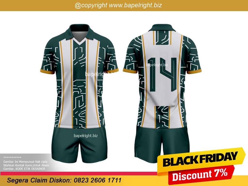 Desain Baju Jersey Futsal Warna Hijau