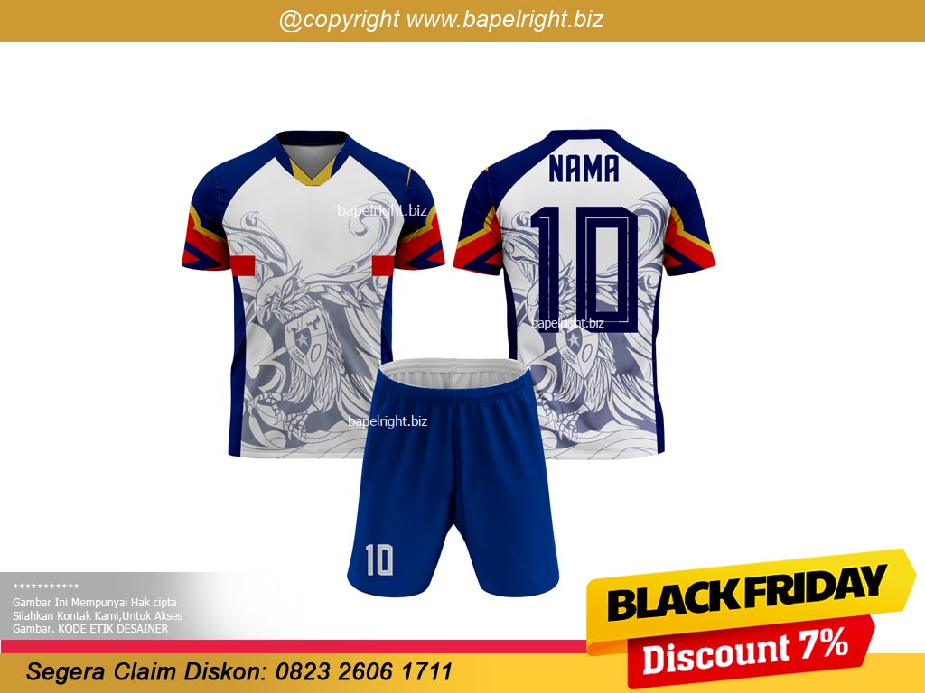 Jersey Futsal Biru Putih