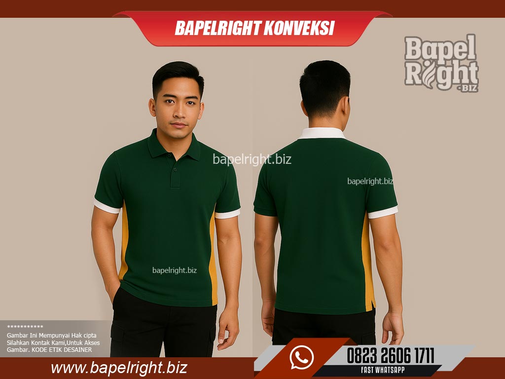 Contoh Baju Berkerah Hijau Tua